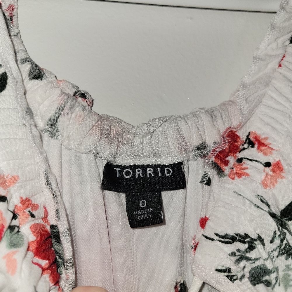 Torrid Midi Challis Floral Dress 0 0X - Picture 7 of 13